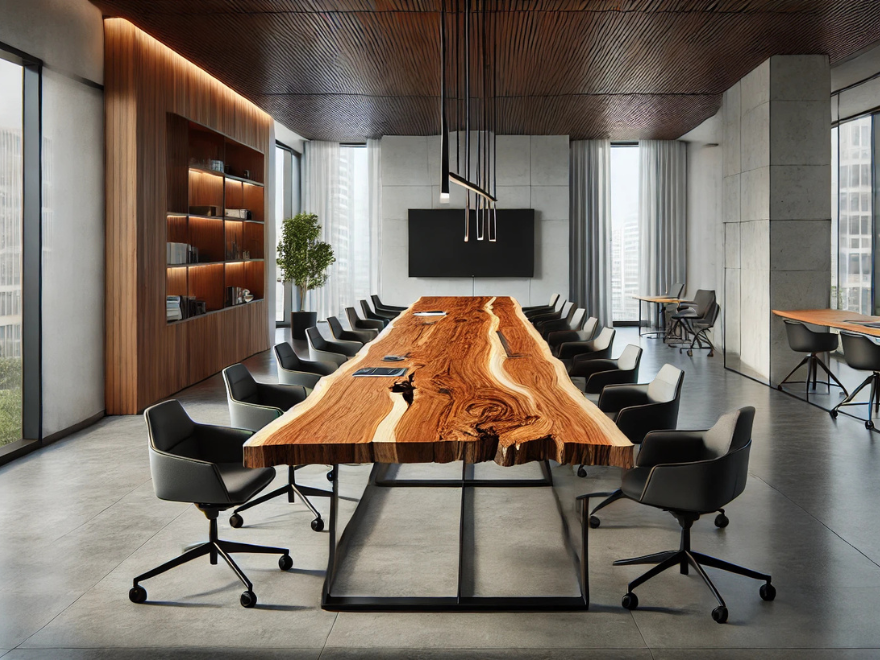 Planche en tronc de Chêne – 3100 x 500 x 50 mm – Ponçé